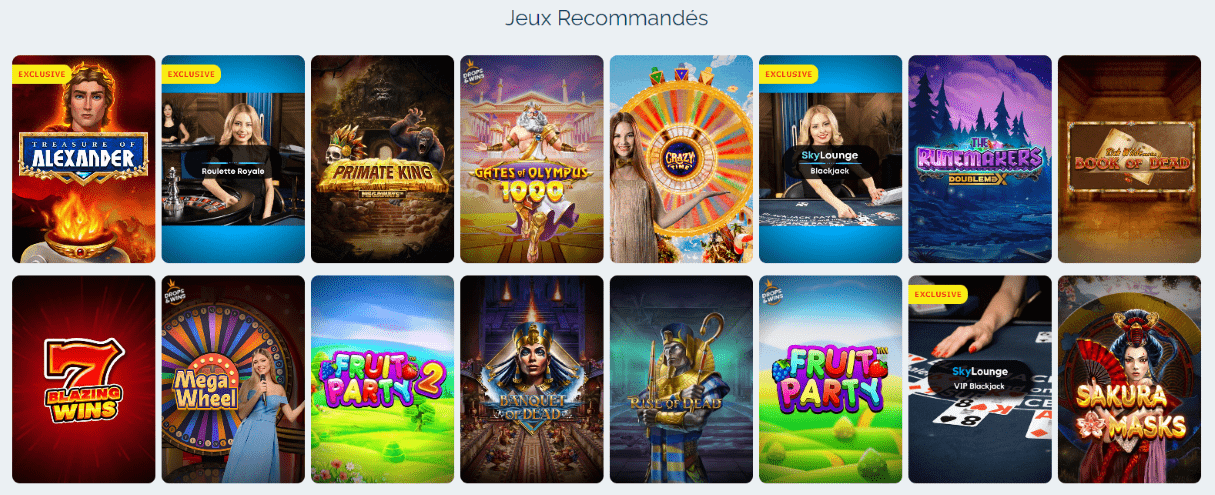 Login au Mon Compte et Jouer Tous Jeux au Alexander Casino FR