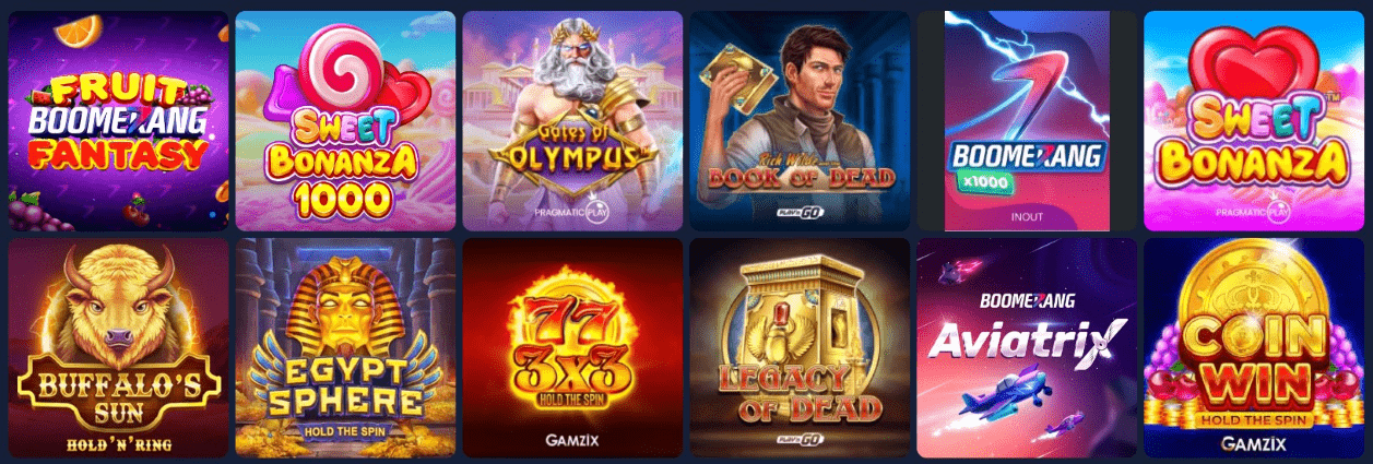 Superbe Boomerang Bet Casino - Tous Jeux en France