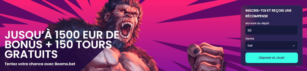 Bonus de Bienvenue en Booms-Bet Casino Connexion et Obtenir Super Bonus sans Dépôt au Casino Booms Bet en Ligne