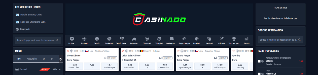 Paris Sportifs Un Grand Succès au Casino-Casinado sur Parions sur le Sport