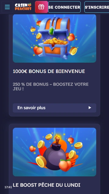 Profitez Sérieux Bonus sans Dépôt et Autres Promotions au Peaches Casino France