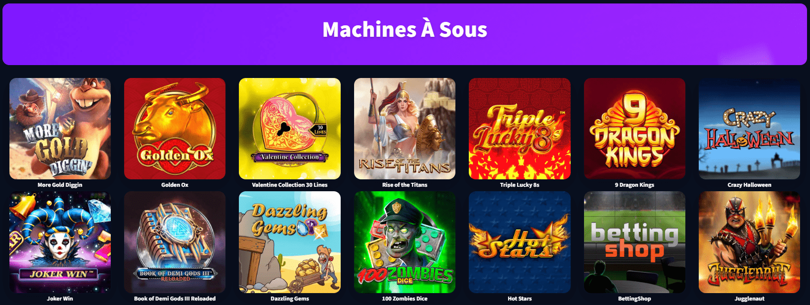 Machines à Sous Jeux au Casino Caz Win FR sur Internet