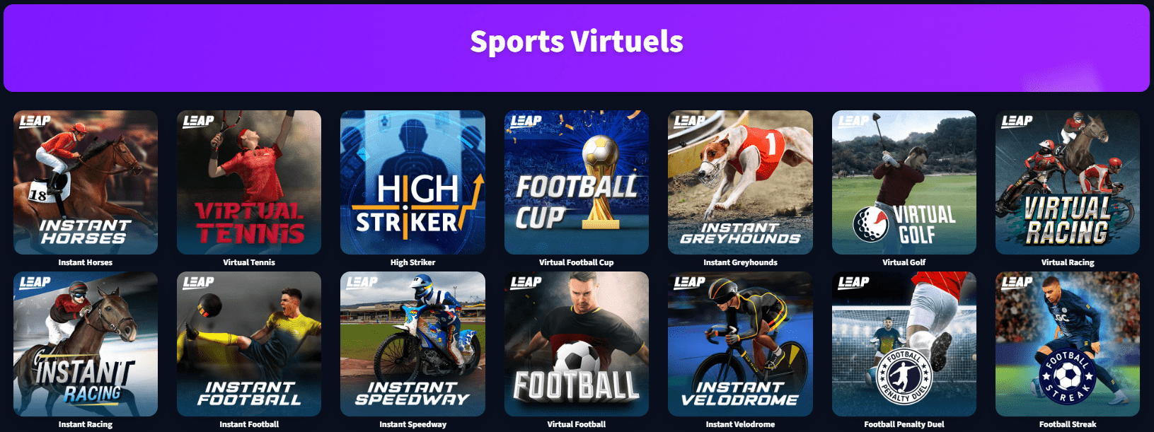 Paris sur les Sports Virtuels Jeux au Caz-Win Casino sur le Net Francophone