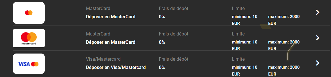 jeux Le choix des méthodes de paiement sur le site de casino Freshbet disponible pour les joueurs français