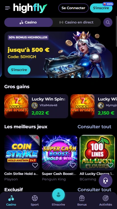 Revue du HighFlyBet Casino Francophone High Fly Bet Avis pour les Joueurs {{ now().format('Y') }}
