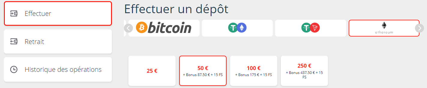 Cryptocurrency et méthodes de dépôt disponibles IleDeCasino application
