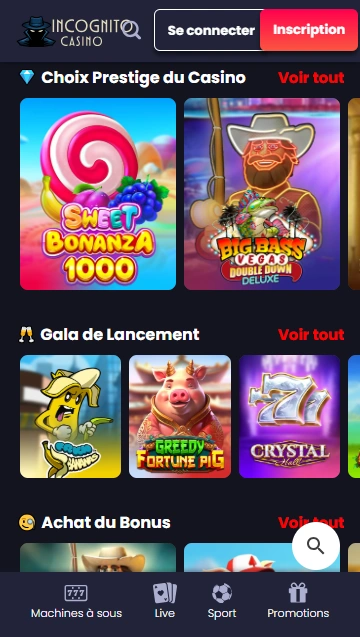 Top Jeux au IncognitoCasino Avis Aujourd’hui