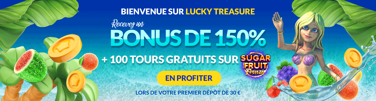 Casino LuckyTreasure Offre de Bienvenue Promo Français