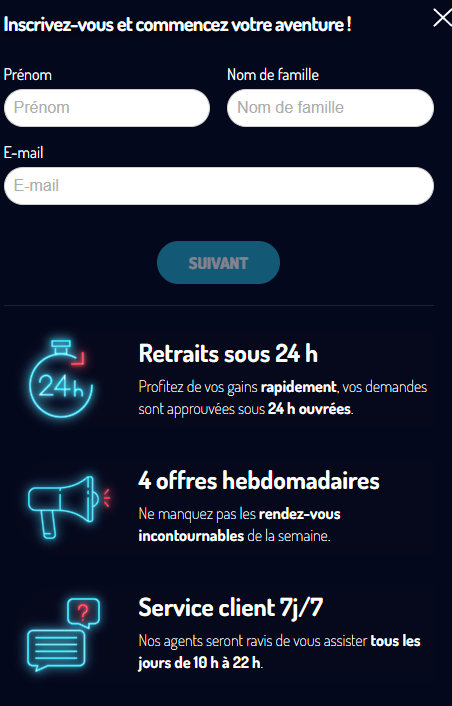 Casino Lucky en Ligne connexion de mon compte