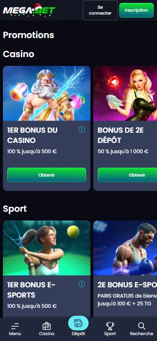 MegaBetCasino Donne un Bonus sans Dépôt pour le Plaisir