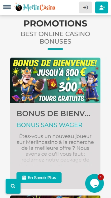 Bonus de Bienvenue par Casino Merlin Le Plus Populaire Casino-Merlin avec Codes Bonus Réel sans Dépôt