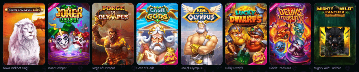 Top Jeux avec no Deposit Bonus en NovaJackpotCasino FR