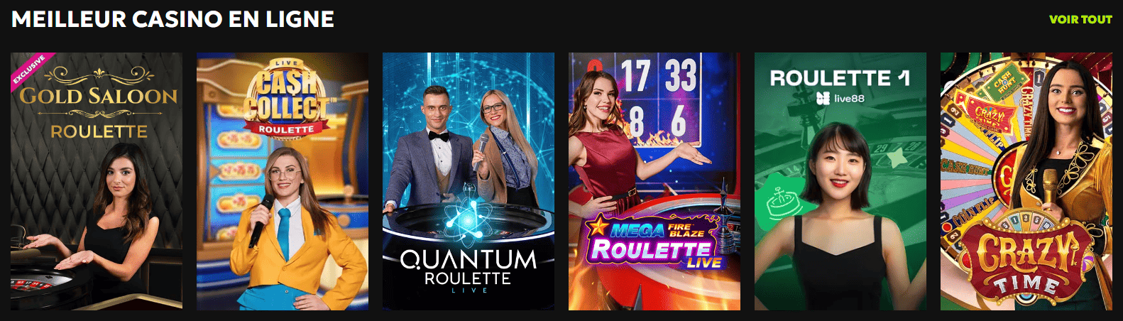 Live Casino Jeux en RTBet Superbe Croupiers en Direct Jeux au BetRT FR