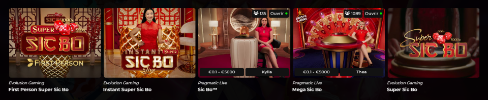 Jouer en Le Sic Bo au Casino sur internet en France