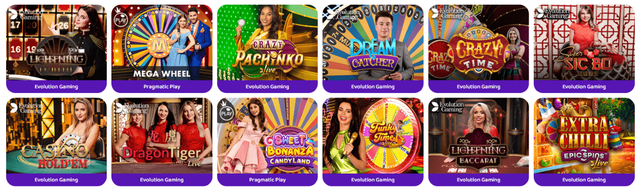 Casino Sim Sinos avec Croupier en Direct Jeux