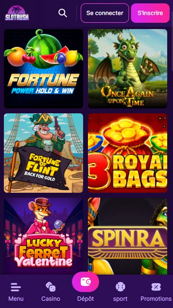 Rush-Slot Français avec les Plus Populaires Machines à Sous pour Jouer