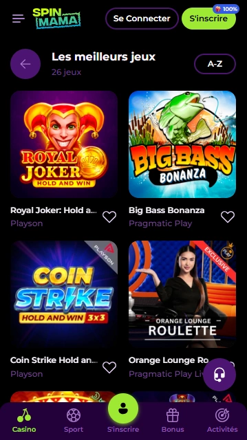 Sérieux Jeux sur Casino Spin-Mama pour le Plaisir Aujourd’hui