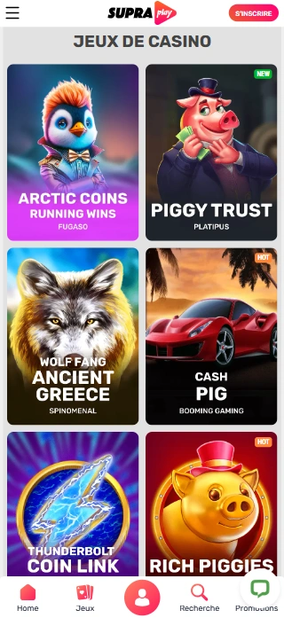 Essayer de Jouer Superbe Jeux sur FR Supra Play pour le Plaisir