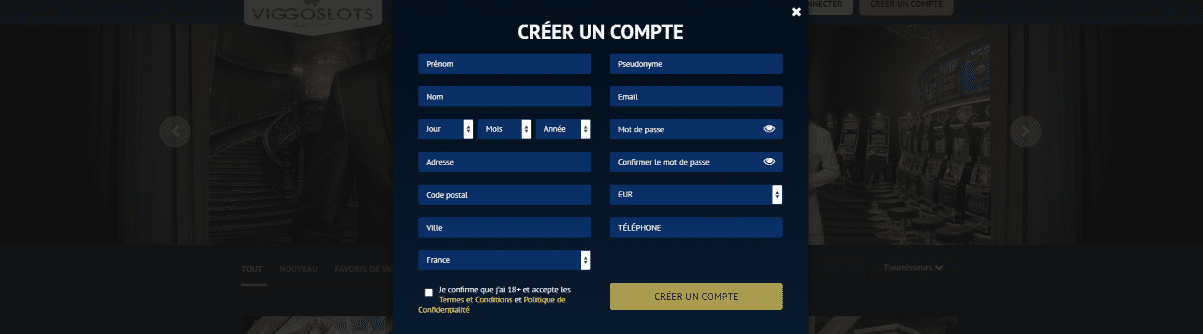 Connexion au Viggo-Slots Casino et Login en France